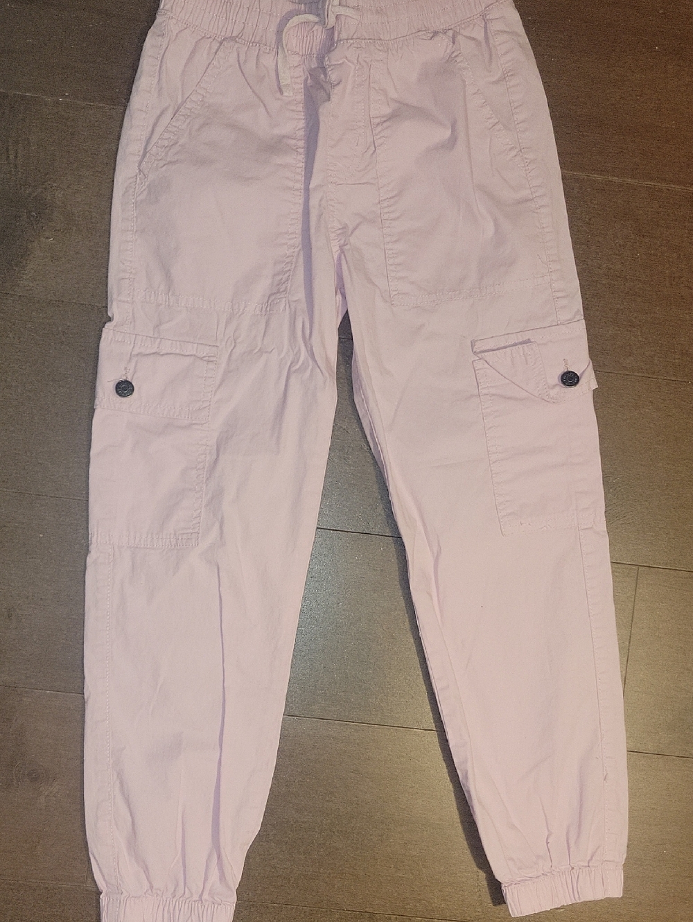Kids Cargo Jogger Pants - Light Pink